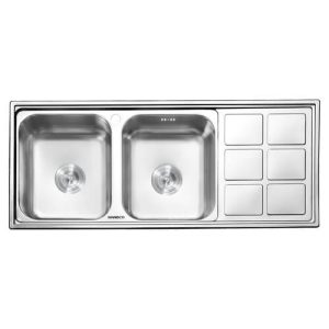سینک 120 توکار فانتزی صادکو دو لگن چپ کد S11650
